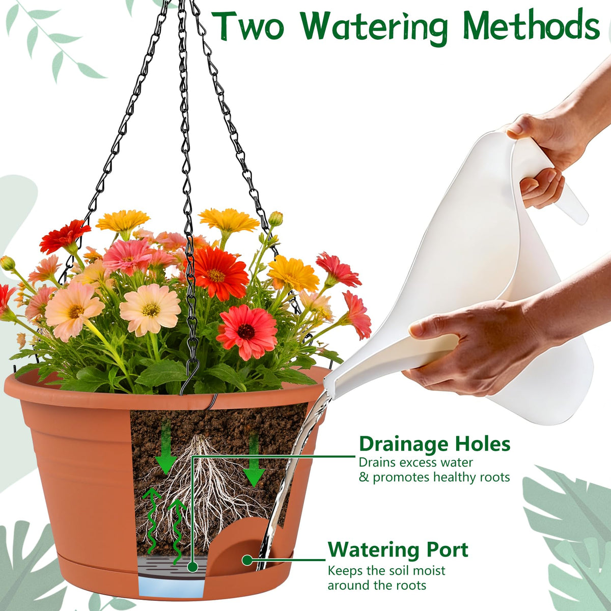 Nooulap hanging planter chain assembly showing easy setup for hanging displays.