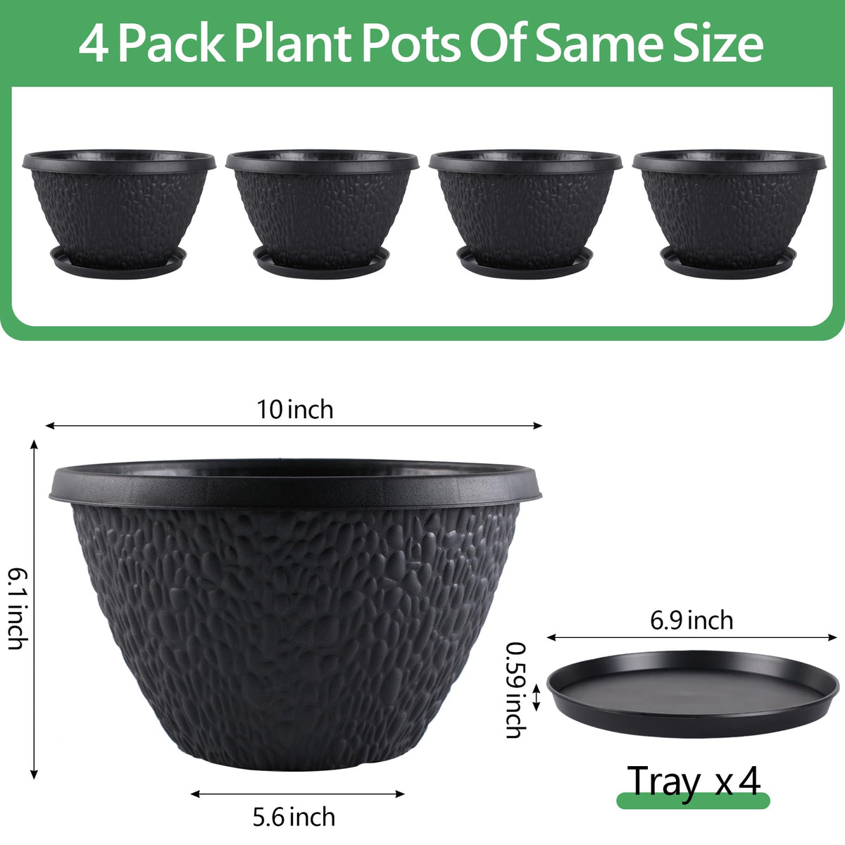 Close-up of Nooulap pot drainage holes and removable saucer.
