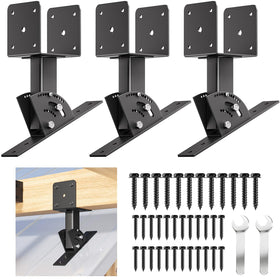 Nopwer Pergola Roof Rise Bracket Kit assembly view showing sturdy mounting for outdoor shade