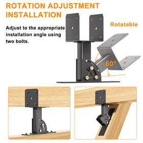 Nopwer Pergola Roof Rise Bracket Kit installation on rafters for DIY setup