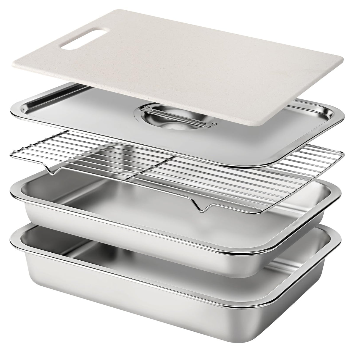 NORCOOL stainless steel BBQ marinating pan for easy prep and cleanup.
