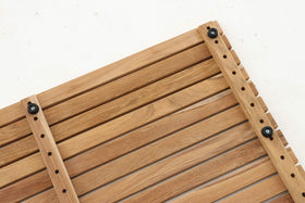 Nordic Style Teak Shower Mat anti-slip base keeps feet secure on wet floors.