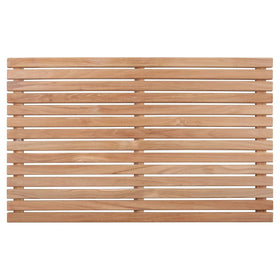 Nordic Style Teak Shower Mat close-up shows oiled finish for a warm, durable look.