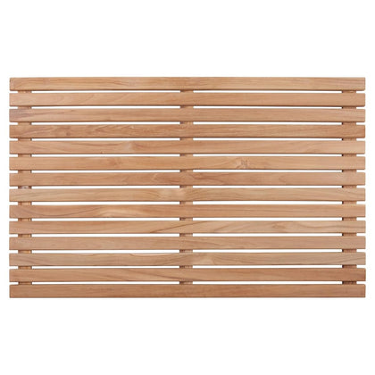 Nordic Style Teak Shower Mat close-up shows oiled finish for a warm, durable look.