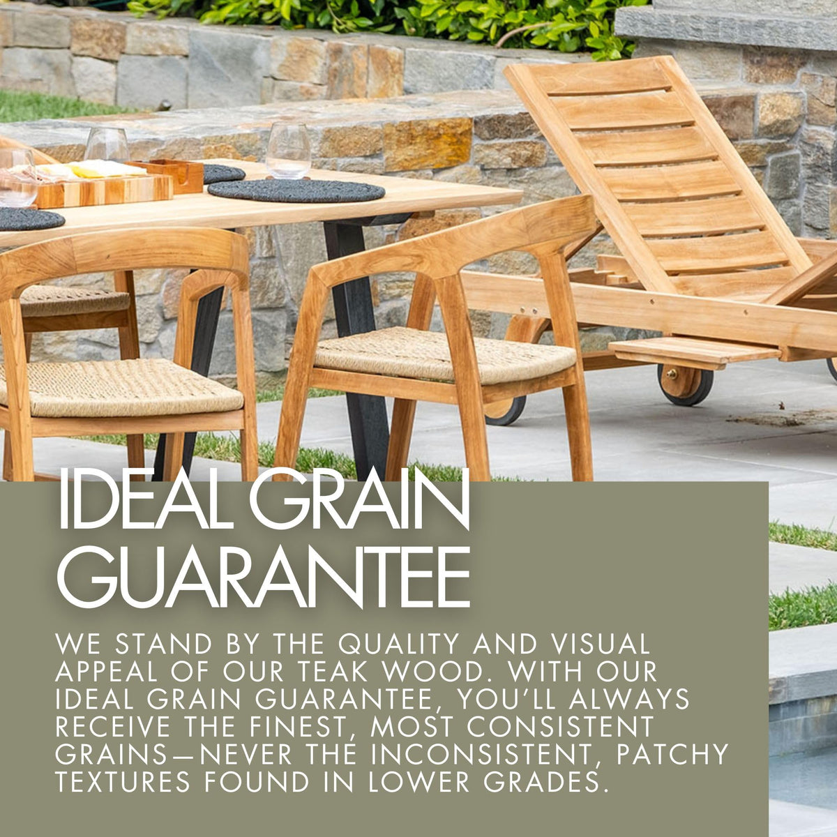 Nordic Style Teak Shower Mat on a patio highlights versatile decor and outdoor durability.