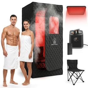 Nordic Vikings portable steam sauna pod interior for spacious full-body sessions