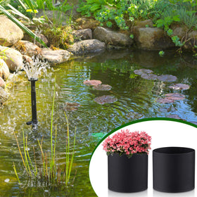 Norme 8x6 inch fabric pots support healthy root growth in pond settings.