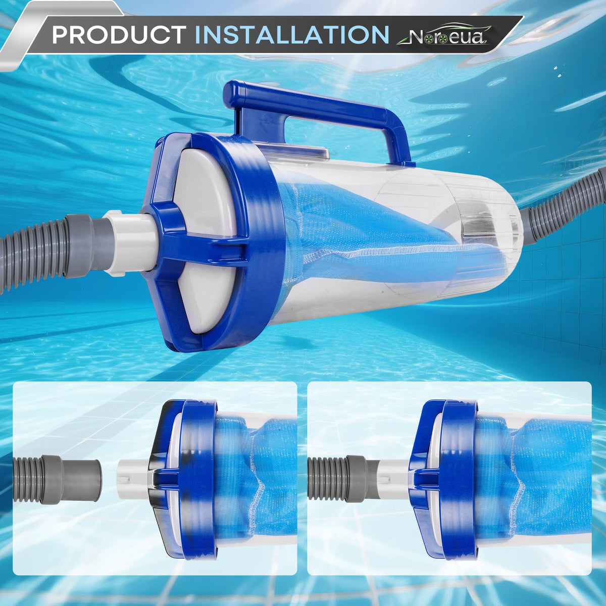Noroeua leaf canister protects the pump from debris
