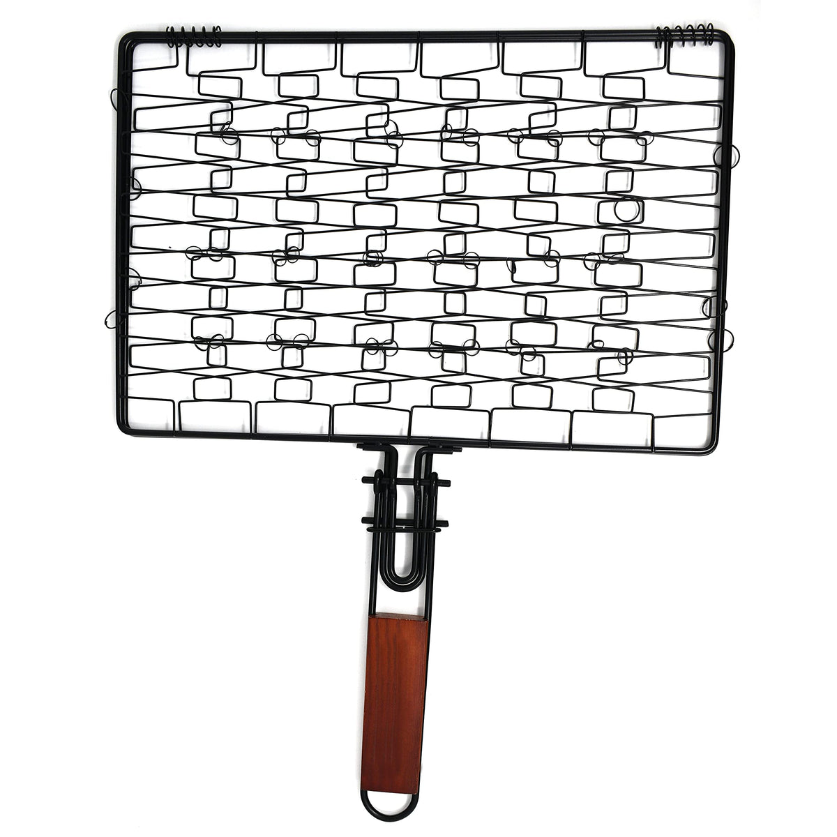 Norpro 8559 grill basket folds compactly for easy storage