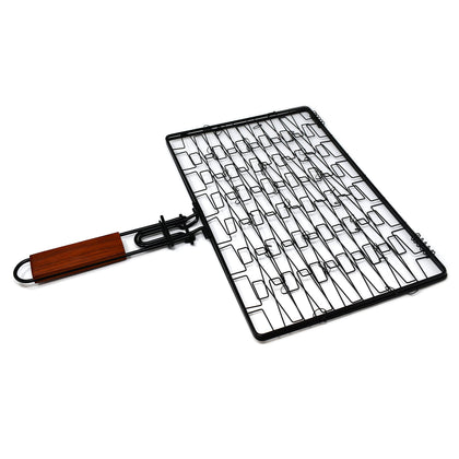 Norpro 8559 nonstick grill basket extended handle for easy maneuvering on hot grills