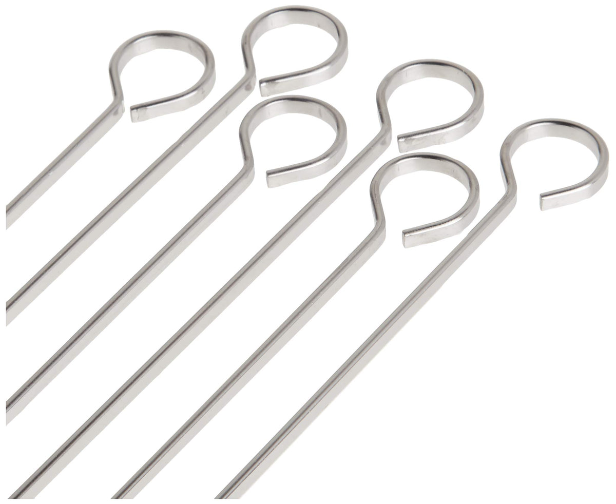 Norpro flat skewers prevent rotation for even cooking