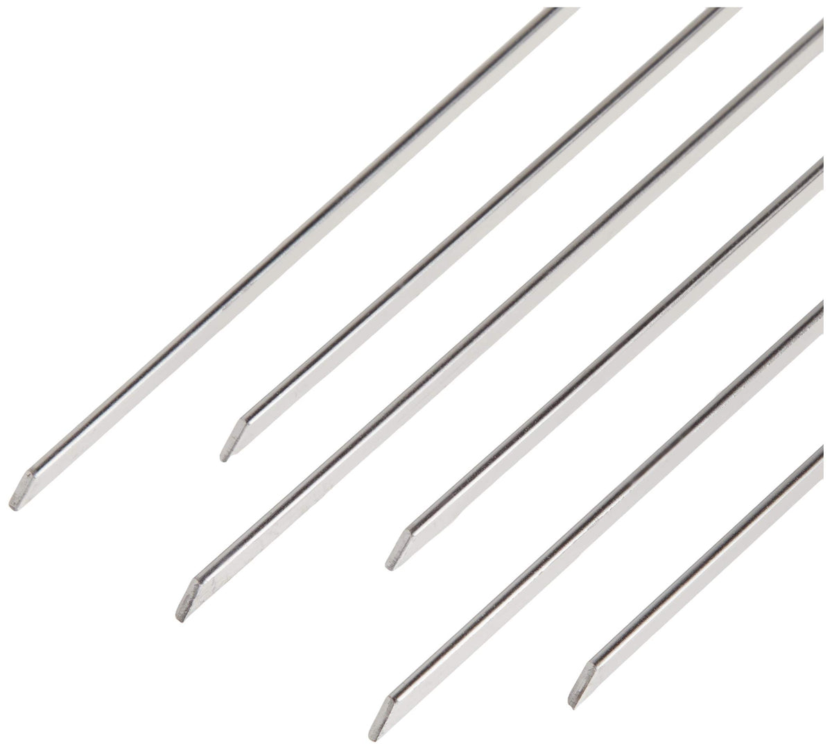 Norpro flat wide skewers with smooth surface for easy sliding