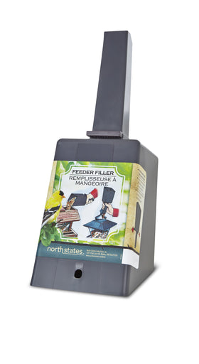 North States Birdfeeder Filler Scoop demonstrates ergonomic handle for easy scooping.