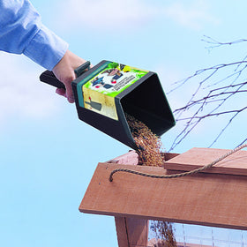 North States Birdfeeder Filler Scoop shows seed stopper feature for secure seed hold.