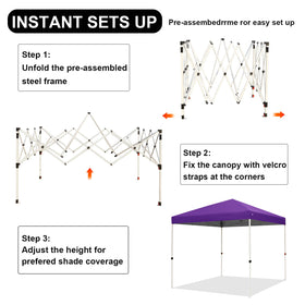 Northroad 8x8 ft canopy stakes and ropes for stability