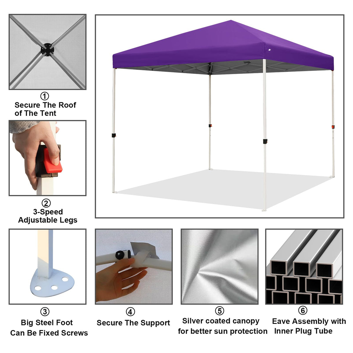 Northroad height-adjustable canopy legs adapt to sun angle quickly