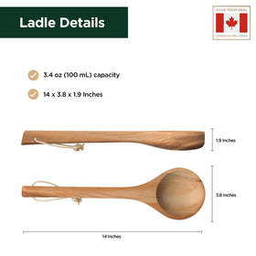 Northwood Sauna 100 mL capacity ladle shown for measured pours.