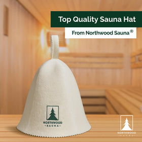 Northwood Sauna hat breathable wool felt provides comfortable warmth.
