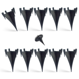 NORXUAZE 10-pack solar light stakes assembly keeps pathway lights stable.