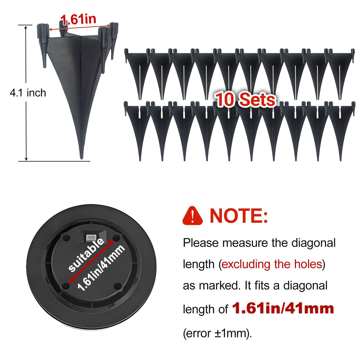 NORXUAZE reinforced plastic ground spikes grip firmly in soil.