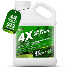 Not Rocket Sciences 1gallon green spray dye bottle shows turf marking clarity