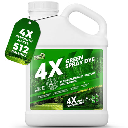 Not Rocket Sciences 1gallon green spray dye bottle shows turf marking clarity