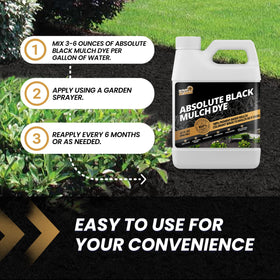 Not Rocket Sciences before and after mulch transformation with black dye