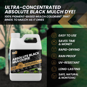 Not Rocket Sciences mulch dye pour showing even color distribution on mulch