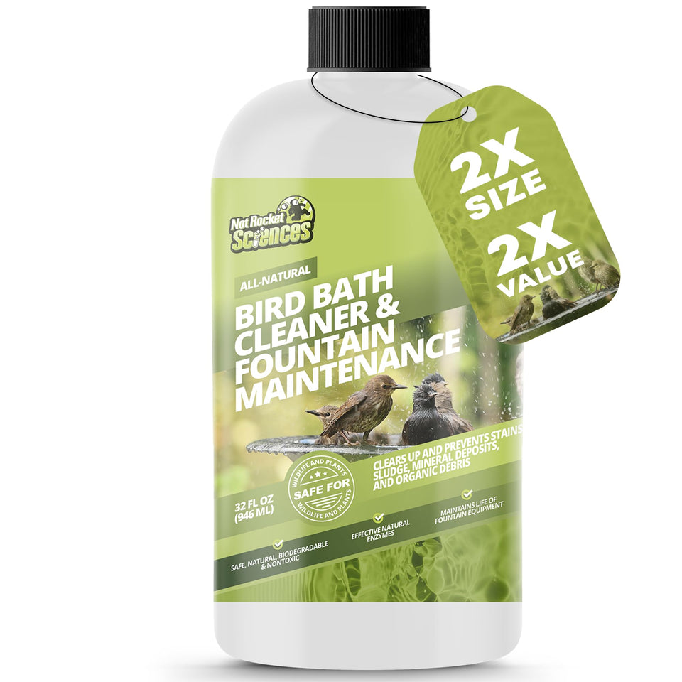 Not Rocket Sciences 32oz Bird Bath Cleaner bottle eases fountain maintenance