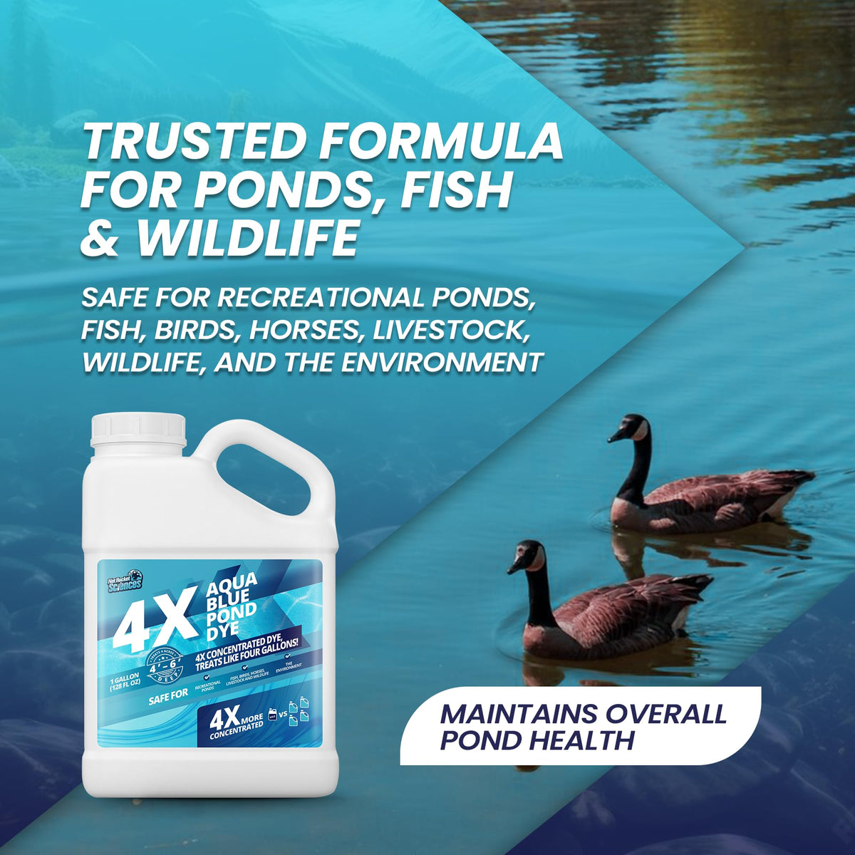 Not Rocket Sciences pond colorant is friendly for fish and wildlife