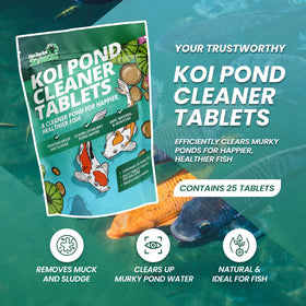 Not Rocket Sciences Koi Pond Cleaner Tablets being dispensed for controlled dosing around the pond