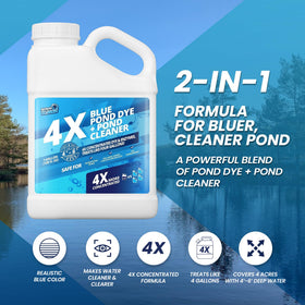 Not Rocket Sciences pond dye with enzymes demonstrates clearer water and a healthier pond.