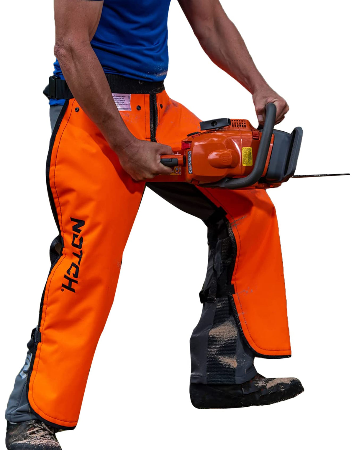 Notch left pocket detail keeps essential tools within easy reach.
