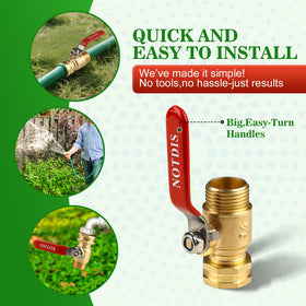 NOTDIS valve with 304 stainless steel handle offers rust resistance and sturdy grip