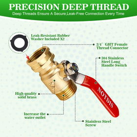 NOTDIS ergonomic heavy-duty handle provides a non-slip grip and easy one-finger control.