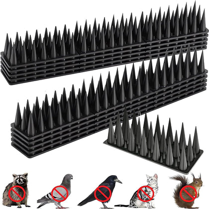 Notfjk Bird Spikes panel coverage protects outdoor surfaces from birds.