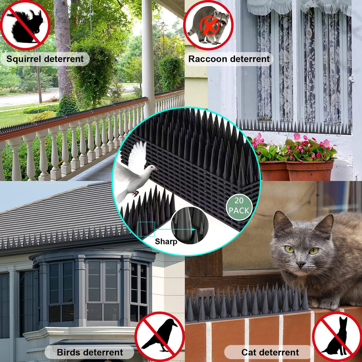 Notfjk Bird Spikes with pre-drilled holes enables quick mounting.