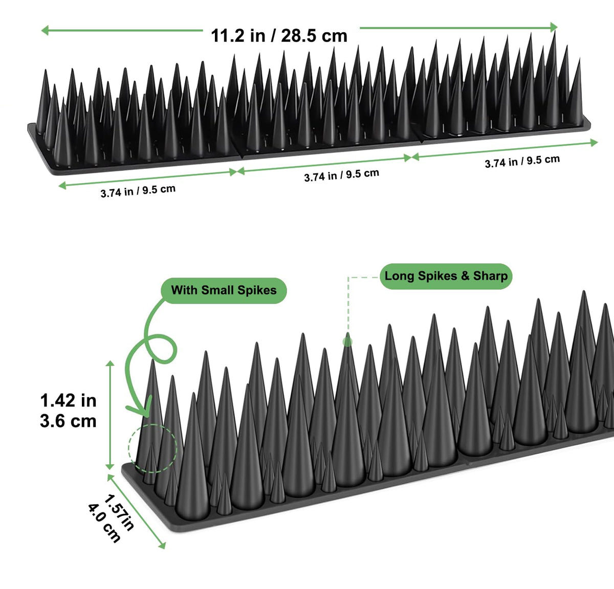 Notfjk Bird Spikes weatherproof design for year-round outdoor use.