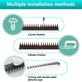 Notfjk Bird Spikes wide application protect fences and ledges from perching.