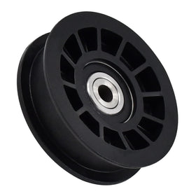 Notonmek flat idler pulley size 3-1/2 OD supports tight engine bays.