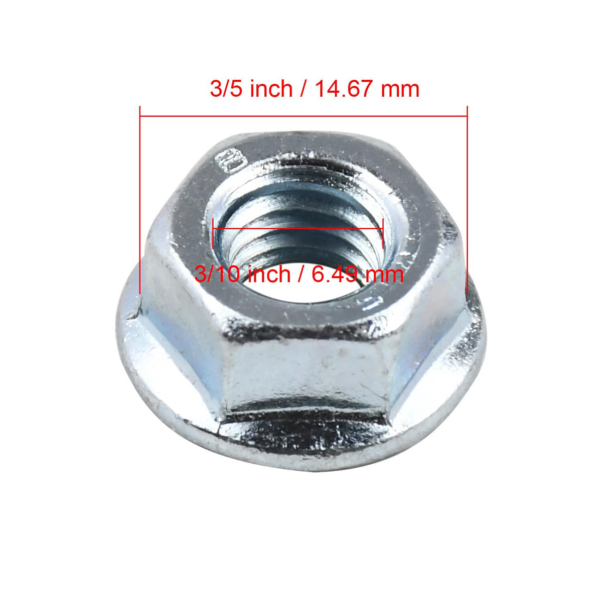 Notonmek hex nut 13mm detail showing precise fit