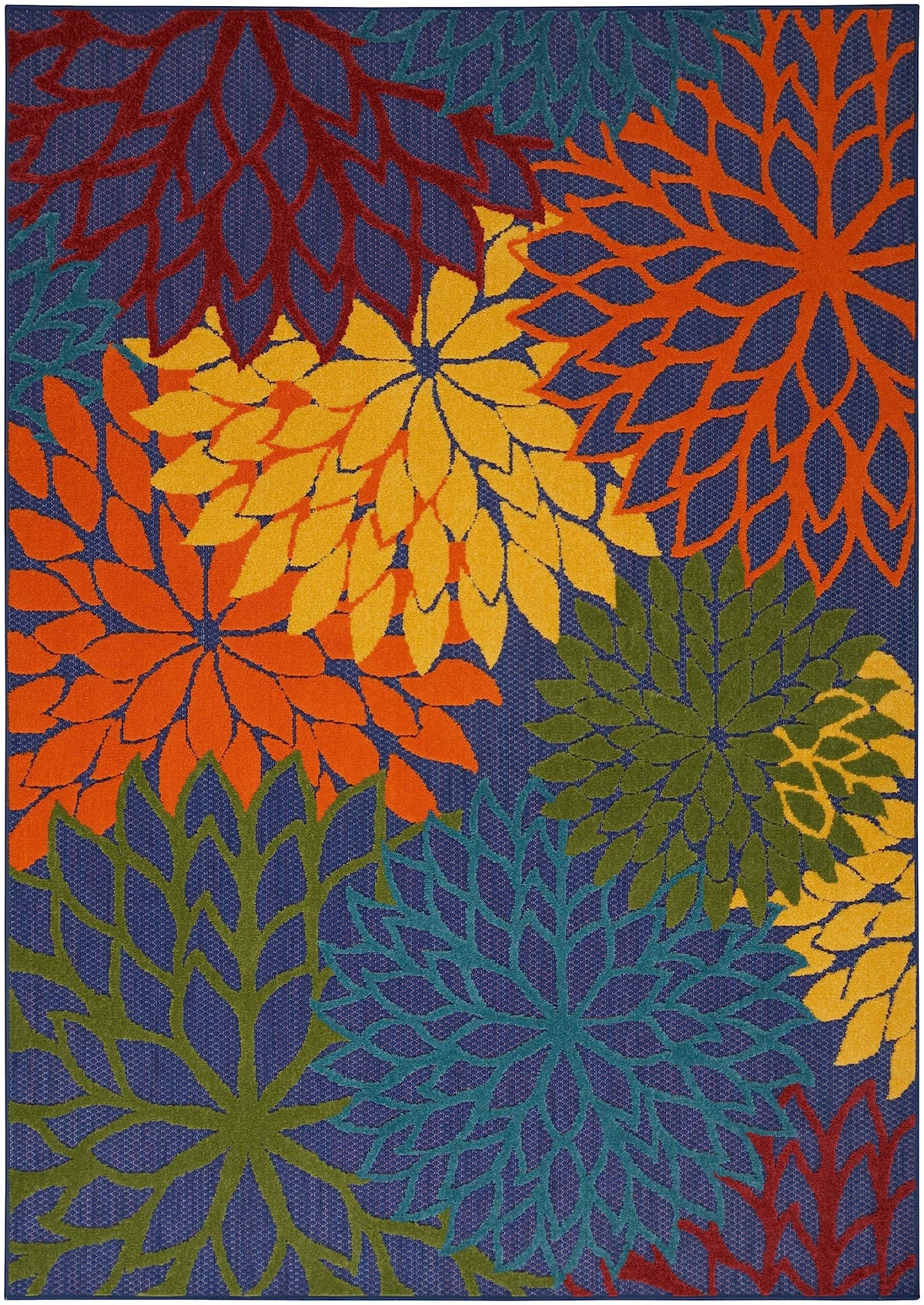 Nourison Aloha durable polypropylene fibers withstand daily outdoor use for busy homes.