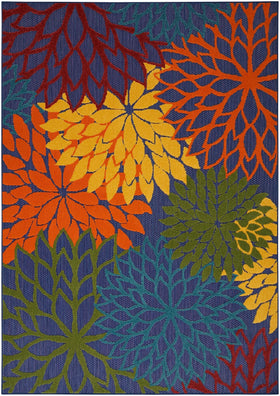Nourison Aloha durable polypropylene fibers withstand daily outdoor use for busy homes.