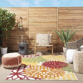 Nourison Aloha outdoor rug outfits patios with durable, weather-friendly style.