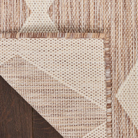 Polypropylene-based Positano beige rug offers easy cleaning and low maintenance