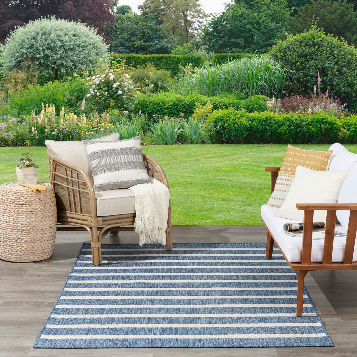 Nourison Positano outdoor ready rug for patio or deck.