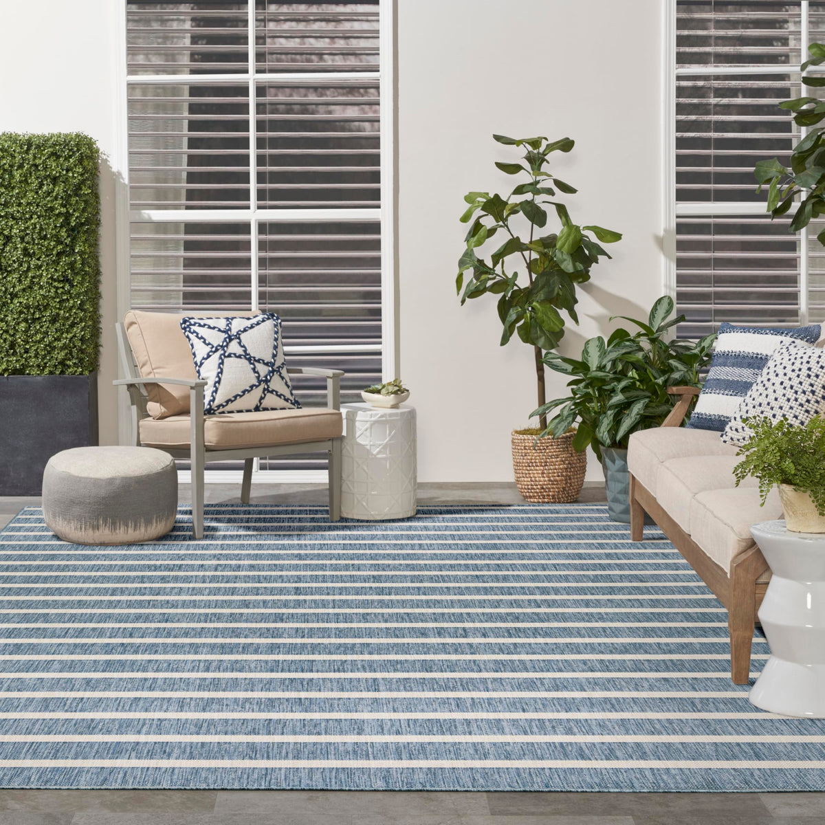 Nourison Positano lightweight rug easy to reposition in rooms.