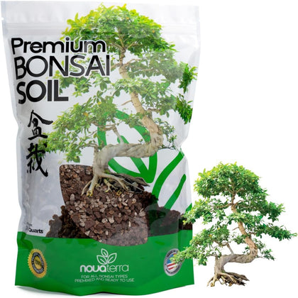 Nova-TERRA bonsai soil mix ready-to-use for easy potting and healthy roots.