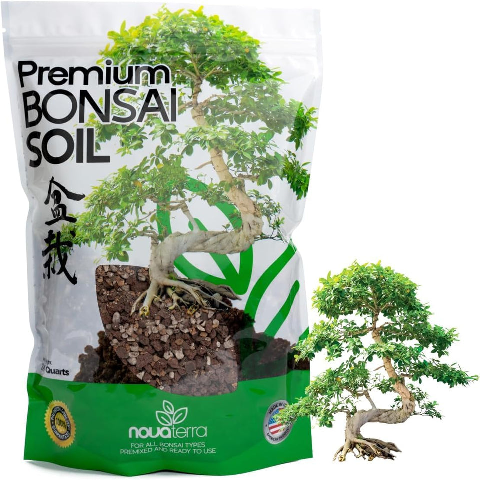 Nova-TERRA bonsai soil mix ready-to-use for easy potting and healthy roots.