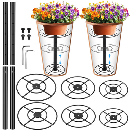 Novabright adjustable brackets lifting tall indoor plants for stability
